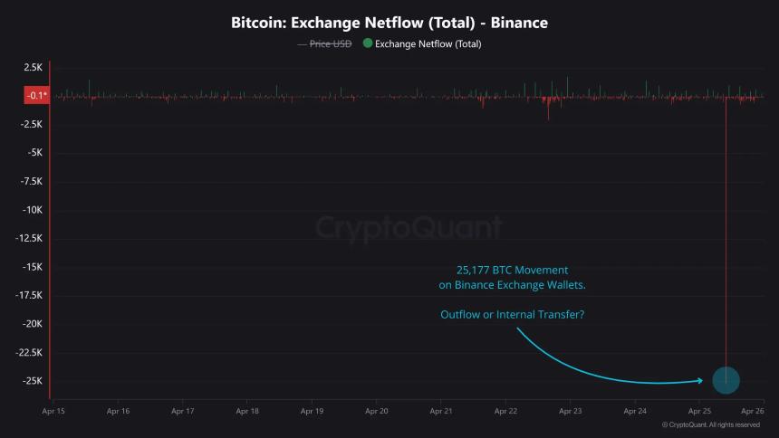 Bitcoin Exchange Netflow. Source: CryptoQuant