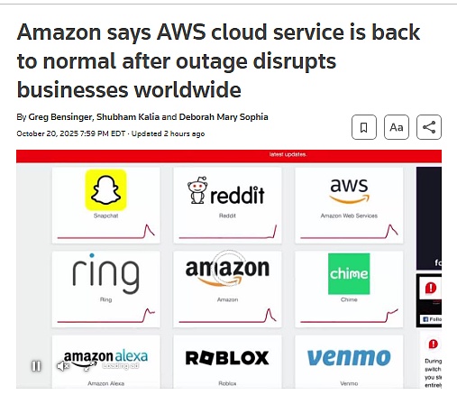 AWS宕机 加密“去中心化”的底裤露馅