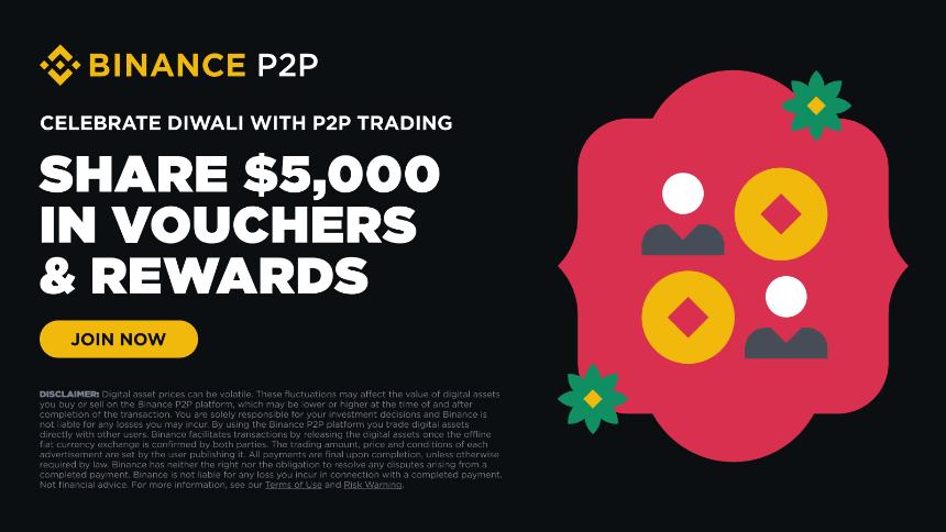 Diwali Exclusive: Trade on Binance P2P to Share $5,000 in Rewards!